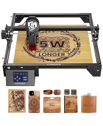 Zachvo 5W Laser Engraver Cnc Machine with 15.7inx15.7in Work Area, 0.01mm Precision, 3.5in Touchscreen