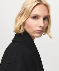 Mango Women's Belted Manteco Wool Coat