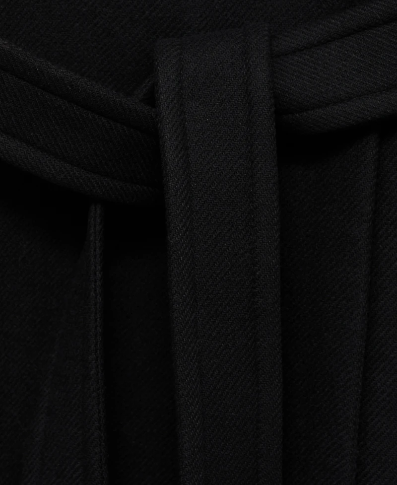 Mango Women's Belted Manteco Wool Coat