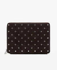 Mango Women's Studded Leather Laptop Case