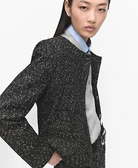 Mango Women's Flecked Cotton-Blend Jacket