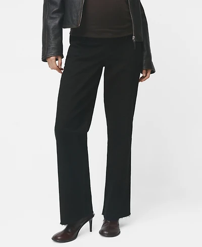 Mango Women's Wide-Leg Maternity Jeans