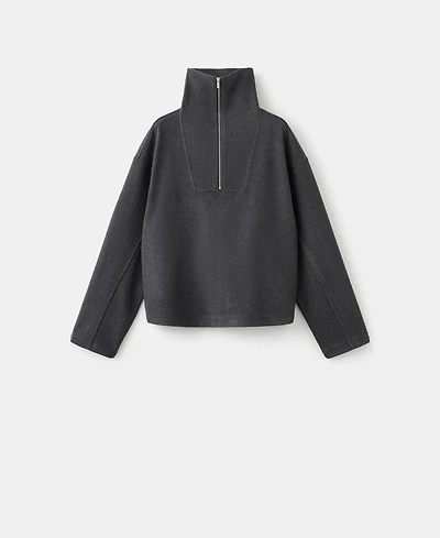 Mango Women's Turtleneck Zip Sweater