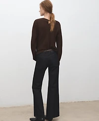 Mango Women's Draped Boat-Neck Blouse