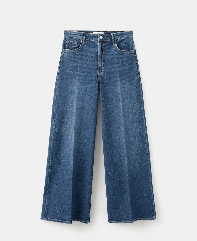 Mango Women's High-Waisted Wide-Leg Jeans