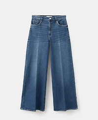 Mango Women's High-Waisted Wide-Leg Jeans