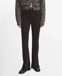 Mango Women's Velvet Flared Jeans