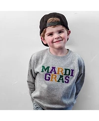 Sweet Wink Big Boys Mardi Gras Patch Sweatshirt