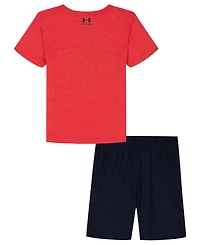 Under Armour Boys' 4T-7 Baseball T-Shirt and Shorts, 2-Piece Set