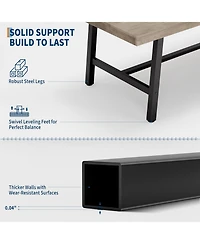 Gaomon Kitchen Table Industrial Dining Table for 4-6 People 63 in Long Wooden Kitchen Table