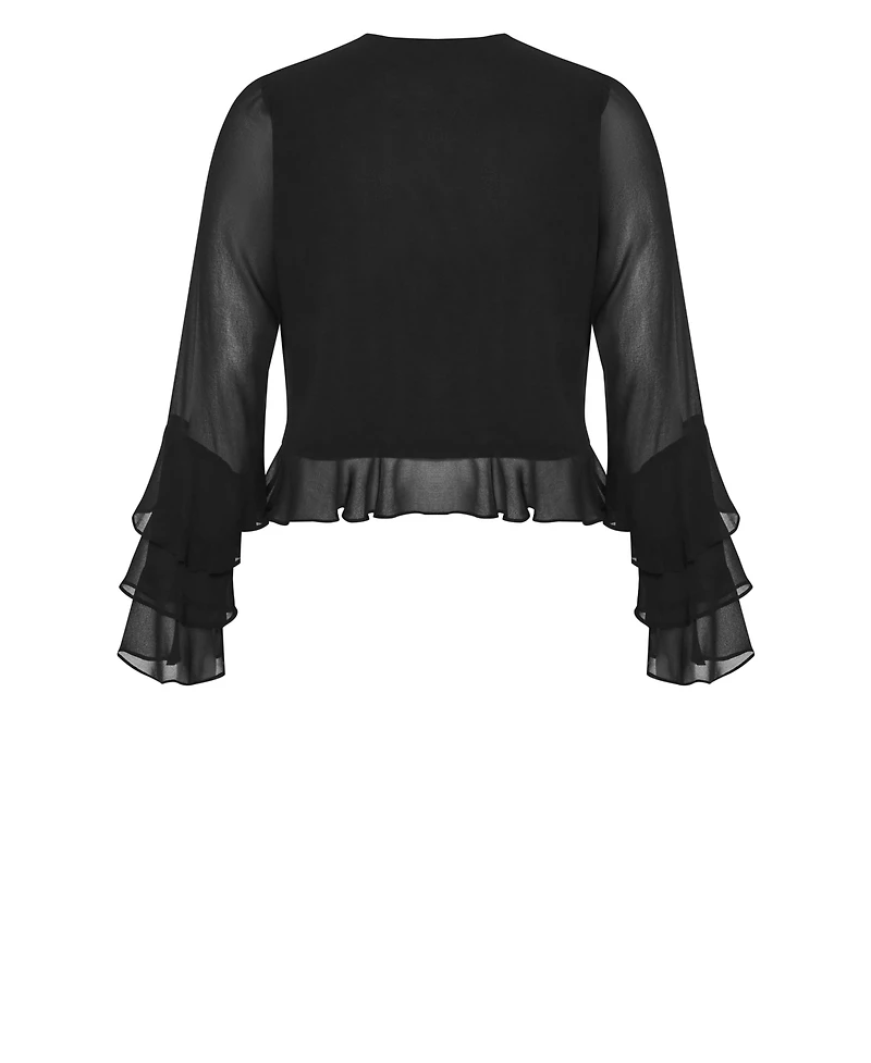 City Chic Women's Trixie Ruffle Top