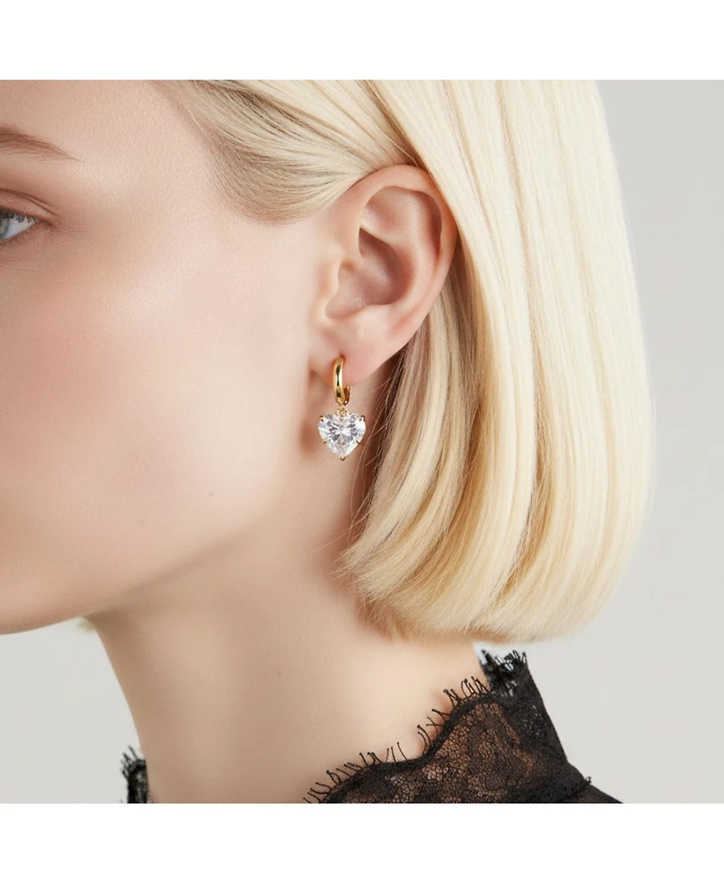 Joey Baby 2-Piece Freshwater Pearl Necklace & Heart Crystal Drop Earrings Set