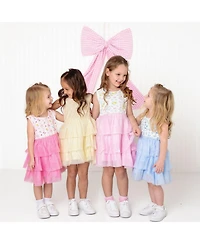 Sweet Wink Toddler Girls Lemon Floral Tank Tutu Dress