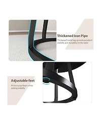 Gaomon Kitchen Table 42inch Round Farmhouse Dining Table For 4 6 People Rustic Wood Kitchen Table for Dining Room