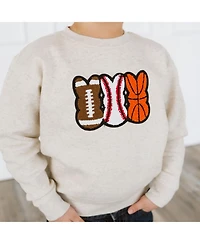 Sweet Wink Little Boys Sports Peeps Patch Easter Sweatshirt