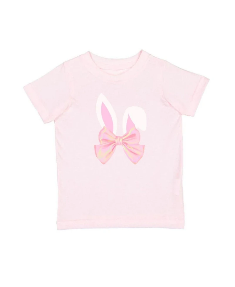 Draft - Sweet Wink Baby Girls Bunny Bow Easter Short Sleeve T-Shirt