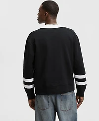 Mode of One Men's Relaxed-Fit Varsity V-Neck Shirt, Macy's Exclusive