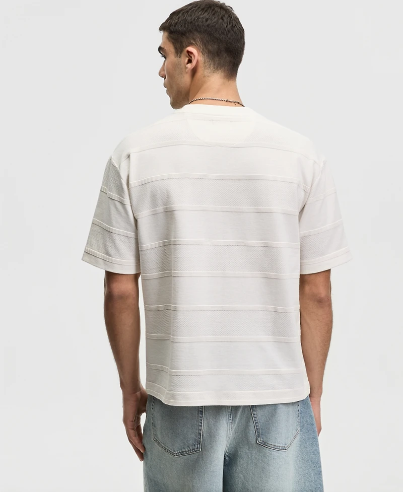 Mode of One Men's Relaxed-Fit Ottoman Mesh T-Shirt, Macy's Exclusive