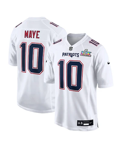 Nike Men's Drake Maye White New England Patriots Super Bowl Lx Fashion Game Jersey