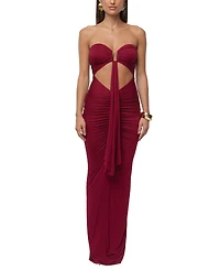 Jluxlabel Women's Atlantis Drape Maxi Dress