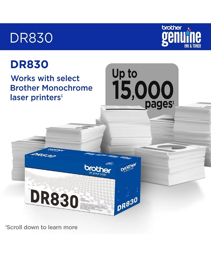 Brother DR830 15,000 Page-Yield Drum Unit