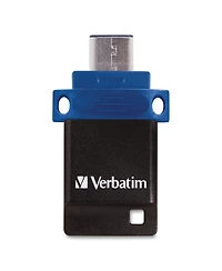 Verbatim 99155 Store n' Go 64 Gb Dual Usb 3.0 Flash Drive for Usb-c Devices - Blue
