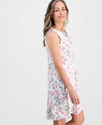 Style & Co Petite Printed Knit Sleeveless Lace-Up Dress, Macy's Exclusive