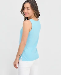 Style & Co Petite Sleeveless Boat-Neck Tank Top, Created for Macy's