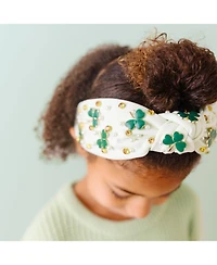 Sweet Wink Little and Big Girls Shamrock Pearl St. Patrick's Day Gemstone Headband
