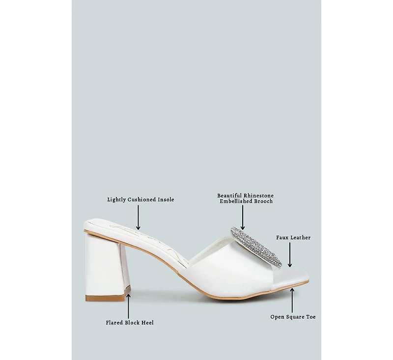 naflah rhinestone embellished slip on sandals