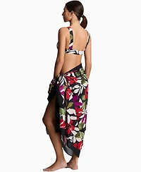 Lauren Ralph Lauren Women's Printed Border Swim Pareo Cover-Up Skirt