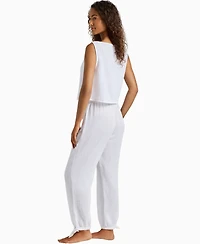 Lauren Ralph Women's Top & Pants Cover-Up Swim, 2-Piece Set