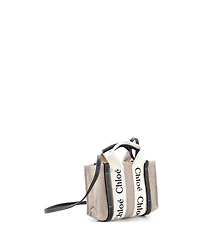 Pre-Owned Chloe Mini Woody Convertible Tote Canvas with Leather