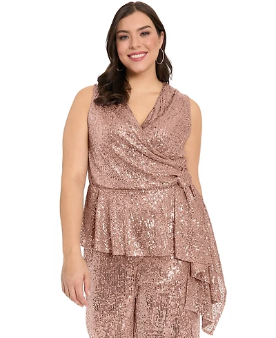 Muse Plus Side Twist V-Neck Wrap Top