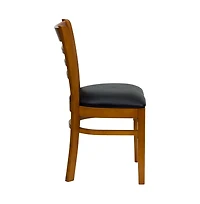 Emma+Oliver 2 Pack Ladder Back Wooden Restaurant Chair