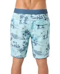 O'Neill Men's Hyperfreak Mysto Scallop Regular-Fit Board Shorts