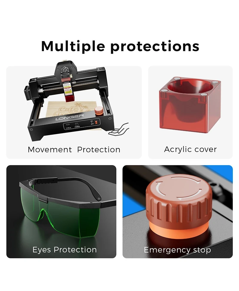 Zachvo 2.5W Mini Laser Engraver with 130×140mm Working Area, 0.04mm Spot, Usb/WiFi/App Control