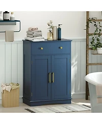 Draft - Volenca Modern Buffet Sideboard Floor Storage Cabinet with Doors, Drawer, and Adjustable Shelf