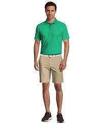 Pga Tour Men's Airflux Solid Mesh Short Sleeve Golf Polo Shirt