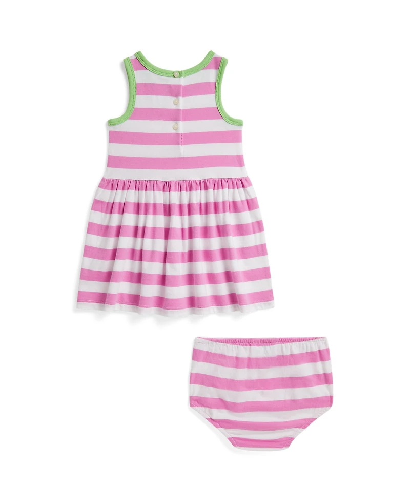 Polo Ralph Lauren Baby Girls' Striped Crewneck Dress & Bloomer