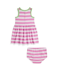 Polo Ralph Lauren Baby Girls' Striped Crewneck Dress & Bloomer