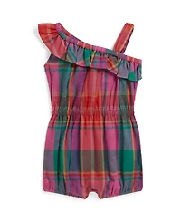 Polo Ralph Lauren Baby Girls' Plaid Ruffled Shortall