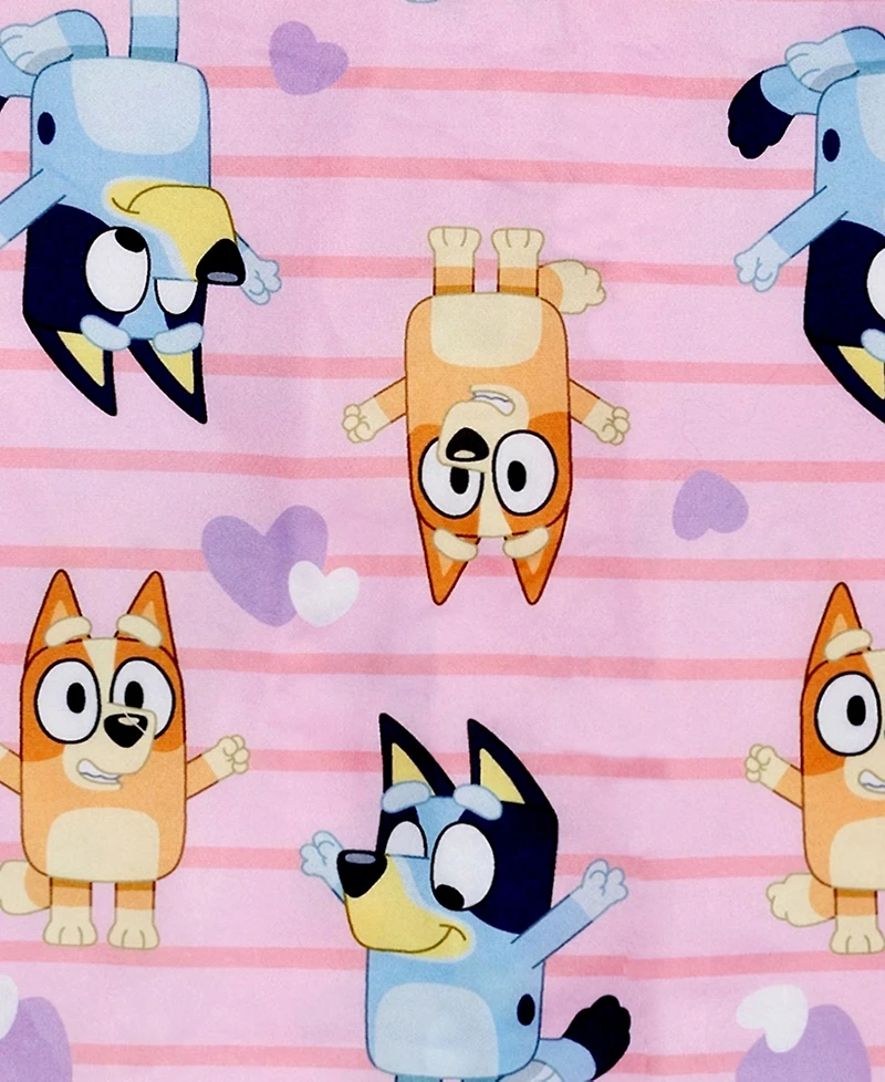 Bluey Girls' 4-10 Hearts Top and Pants, 2-Piece Pajama Set