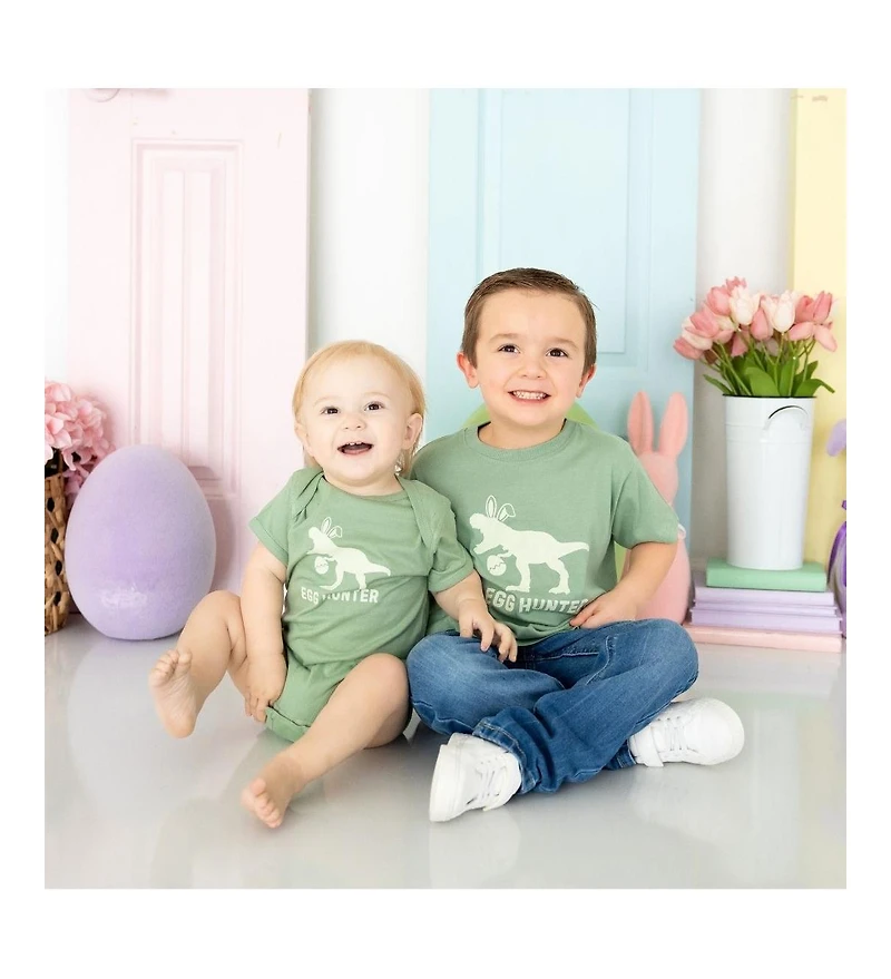 Sweet Wink Baby Boys Egg Hunter Easter Short Sleeve Bodysuit