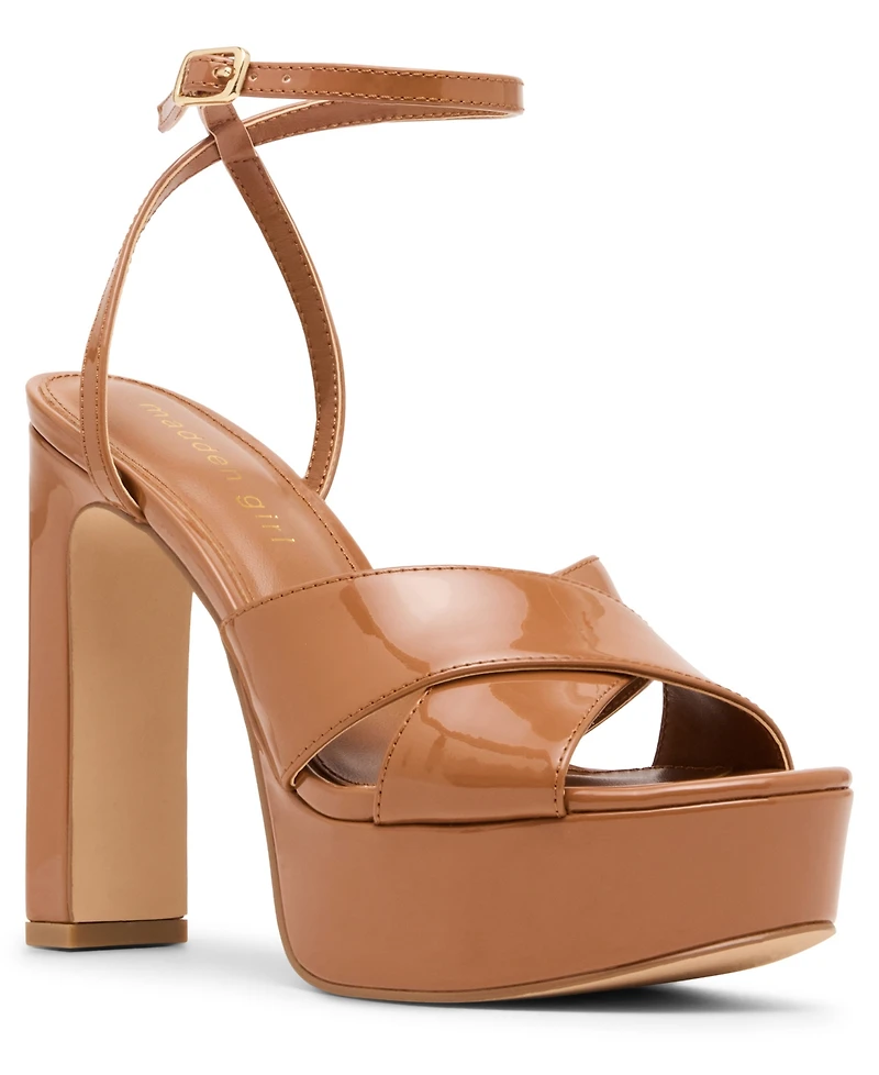 Madden Girl Women's Amber Round Toe Platform Dress Sandals