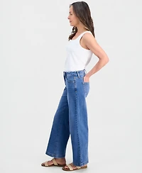 Style & Co Petite High-Rise Wide-Leg Jeans, Macy's Exclusive