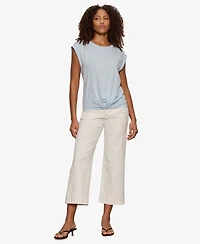 Sanctuary Women's Knot-Front Crewneck Muscle Tee