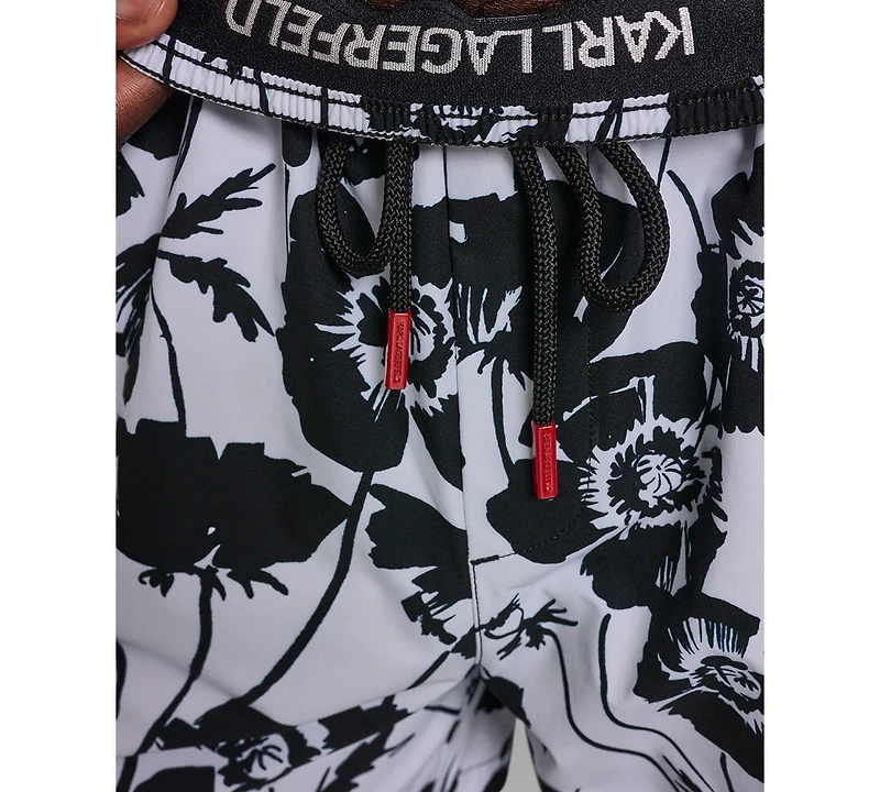 Karl Lagerfeld Paris Men's Printed Volley Shorts