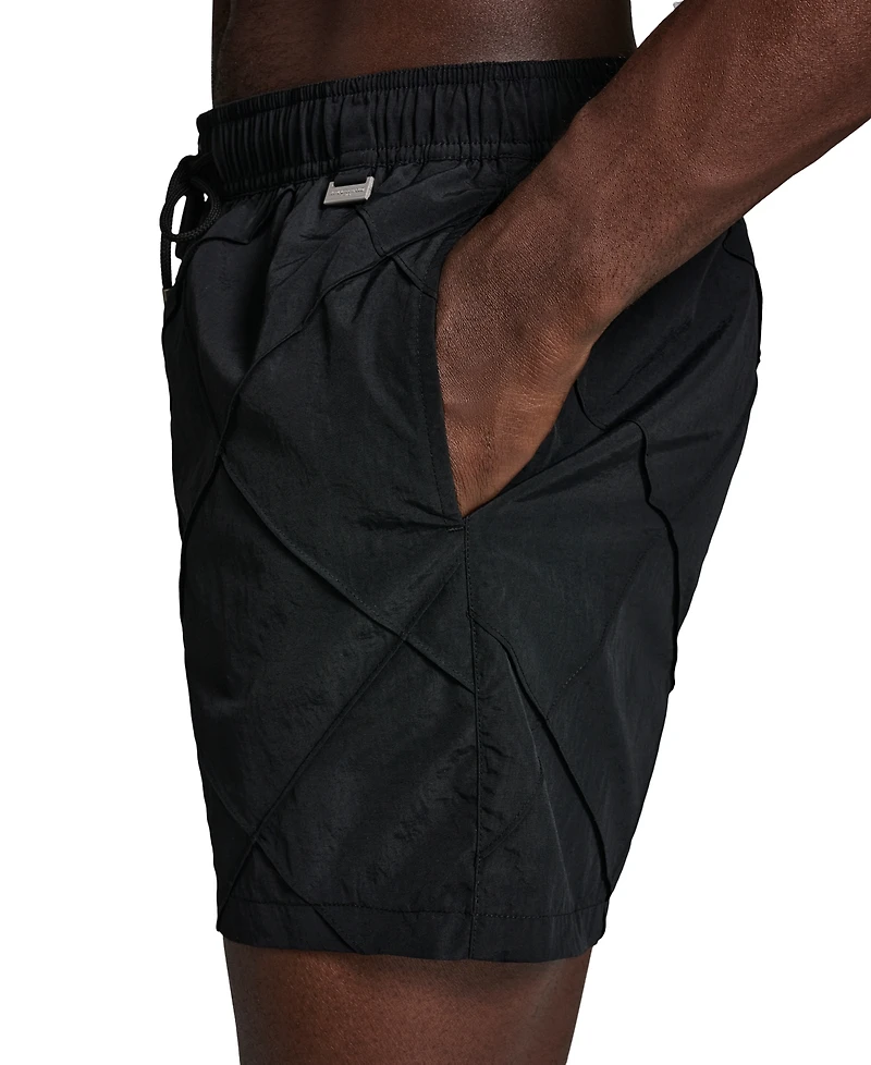 Karl Lagerfeld Paris Men's Diamond Pintuck Volley Shorts