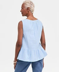 Style & Co Petite Sleeveless Crew Neck Top, Macy's Exclusive